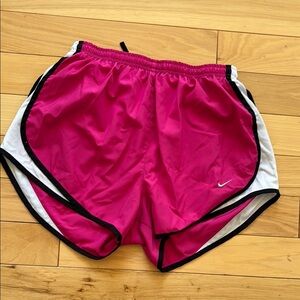 Nike Pink and White Athletic Shorts Lightweight Running Style